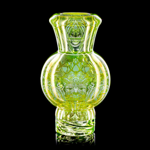 Mothership Glass - Lime Artifact Bubble Cap Mothership Glass - Lime Artifact Bubble Cap