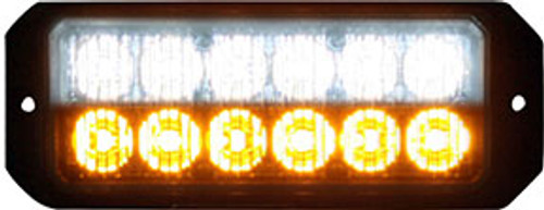 5" 12 LED, Light Strobe, Amber/Clear, Buyers 8891702