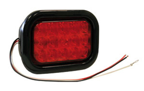 5-1/3" Rectangular Stop-Turn-Tail Light, 15 LED Red, Buyers 5625115