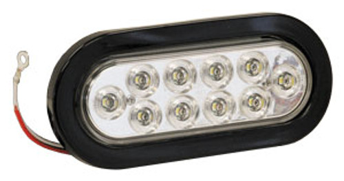 6-1/2" Oval Backup Light, 10 LED Clear, Buyers 5626310