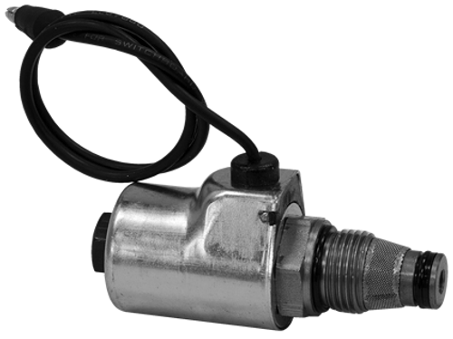 A Solenoid New Style 5/8" Stem, Coil & Valve, Blk Wire, replaces Meyer 15661, Buyers SAM 1306035