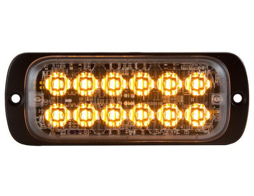 Amber 4.5 Inch LED Strobe Light, 25 Flash Patterns, Ultra-Slim, Buyers 8892600