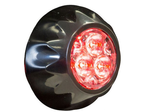 1 Inch Red Round Surface/Recess Mount Strobe Lights With 3 LED's, Buyers 8892403