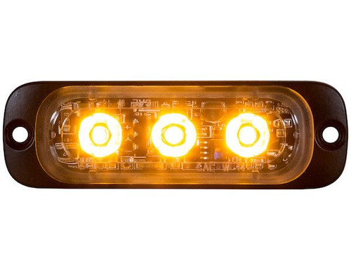 Thin 3.375 Inch Amber Strobe Light, 3-Led, Buyers 8892300