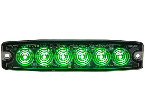 Ultra Thin 5 Inch LED Strobe Light, 6-Led, Green, Buyers 889220