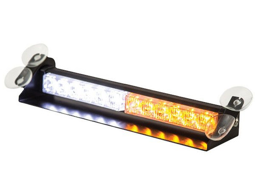 Dashboard LED Light Bar, Multi-Mounting, Amber/Clear, Buyers 8891025