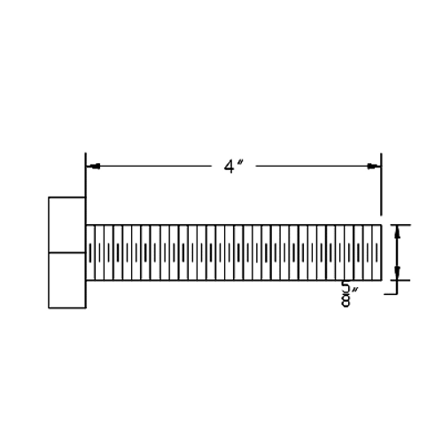 HHCS, 5/8-11X4 Bolt, GR5, YZN, Boss HDW01706