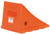 Flourescent Orange Poly Wheel Chock, 8.69" W x 11.25"L x 8.13"H, Buyers WC8118