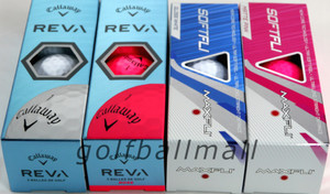 Pink & White Golf Balls Callaway Reva Maxfli Softfli Pink & White Golf Balls Callaway Reva Maxfli Softfli