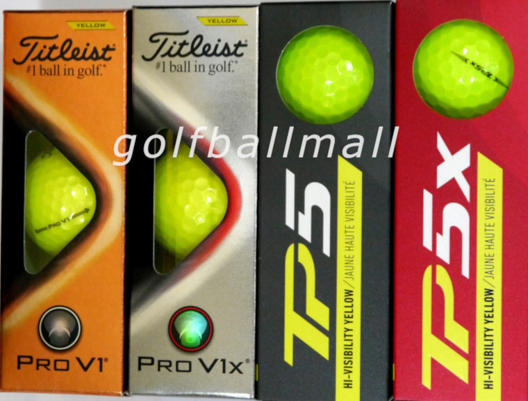 Titleist TaylorMade Pro V1  V1x TP5 TP5x Yellow