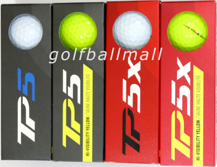 TaylorMade TP5 TP5x Golf Balls White Yellow