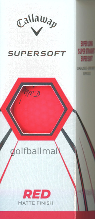 Callaway Supersoft Golf Balls Matte Red Sleeve