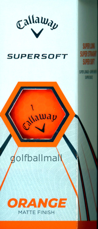 Callaway Supersoft Golf Balls Matte Orange Sleeve