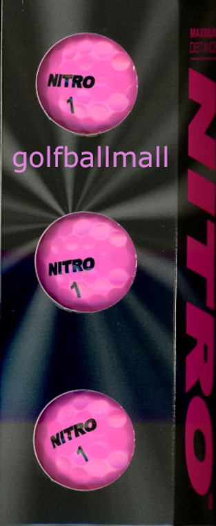 Nitro Maximum Distance Golf Ball Sleeve Pink