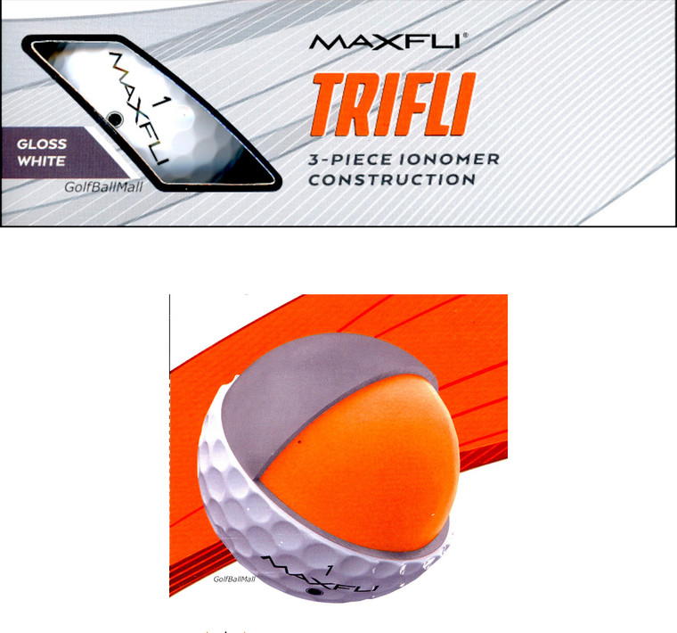 Maxfli Trifli Golf Balls Gloss White Sleeve