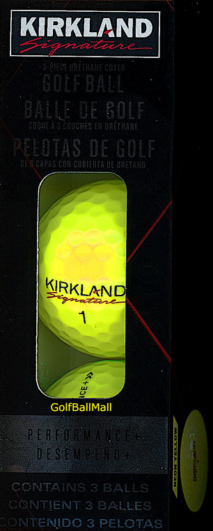 Yellow Kirkland Signature Golf Balls
