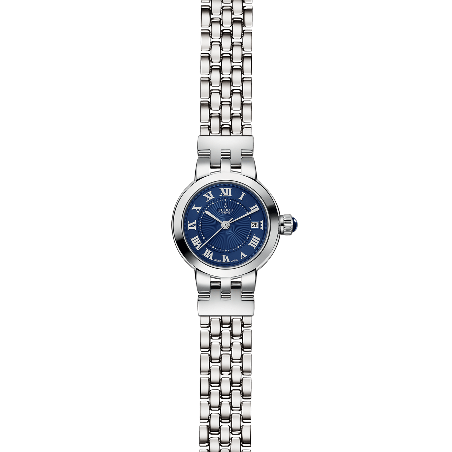 Tudor Clair de Rose in 26mm steel case, Blue dial - Global Watch Company