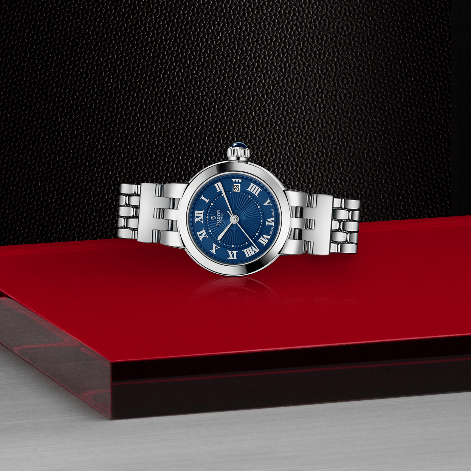 Tudor Clair de Rose in 26mm steel case, Blue dial - Global Watch Company