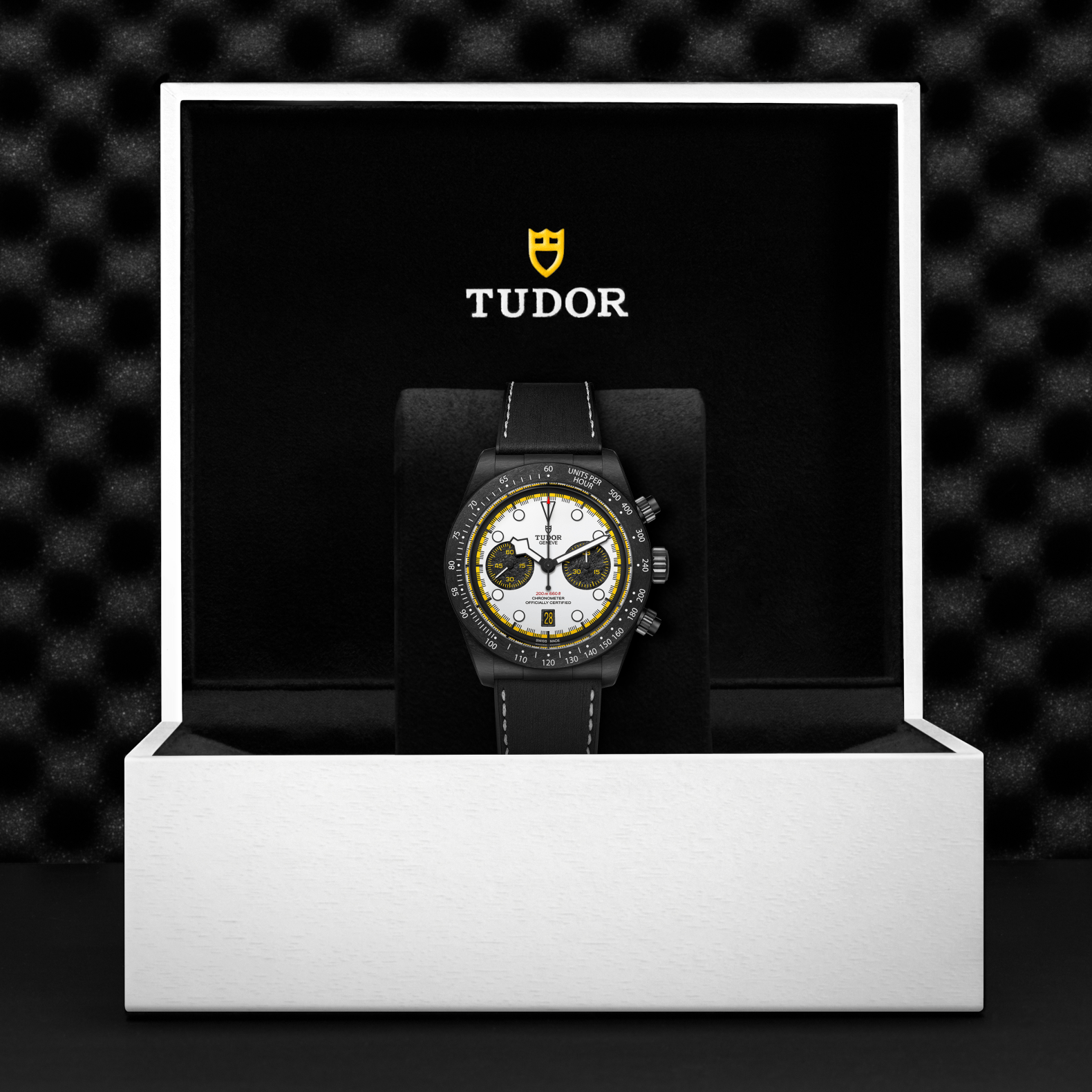 Tudor Black Bay Chrono in 42mm black carbon composite case, White dial - Global Watch Company