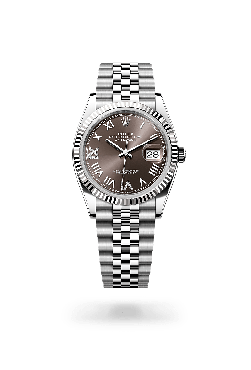 rolex Datejust in White Rolesor - combination of Oystersteel and white gold, M126234-0071 - Global Watch Company (GWC)