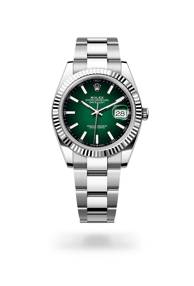 rolex Datejust in White Rolesor - combination of Oystersteel and white gold, M126334-0033 - Global Watch Company (GWC)