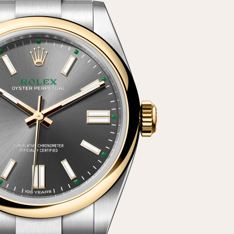 rolex Oyster Perpetual in Yellow Rolesor - combination of Oystersteel and yellow gold, M134303-0001 - Global Watch Company (GWC)