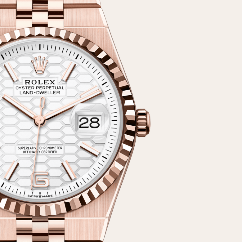 rolex Land-Dweller in 18 ct Everose gold, M127235-0001 - Global Watch Company (GWC)