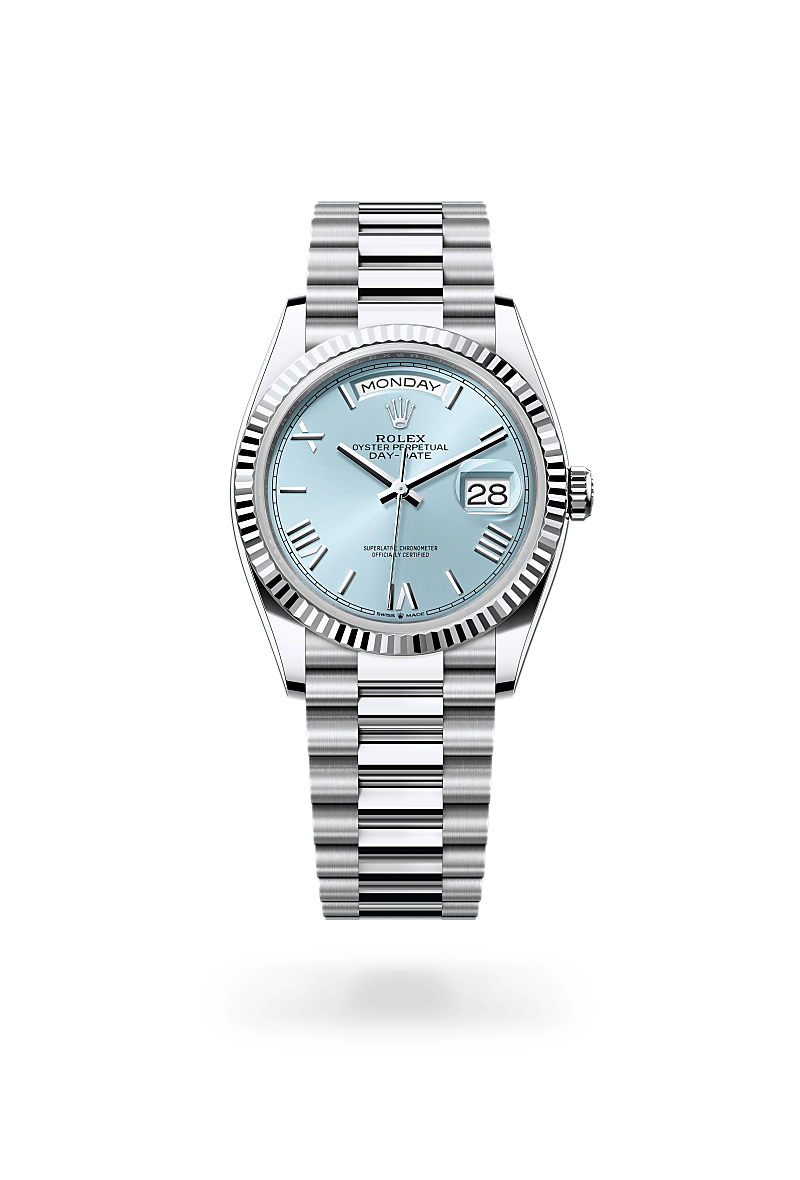 rolex Day-Date in Platinum, M128236-0018 - Global Watch Company (GWC)