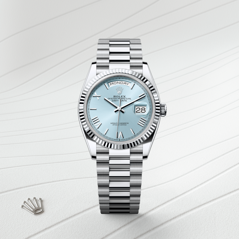 rolex Day-Date in Platinum, M128236-0018 - Global Watch Company (GWC)