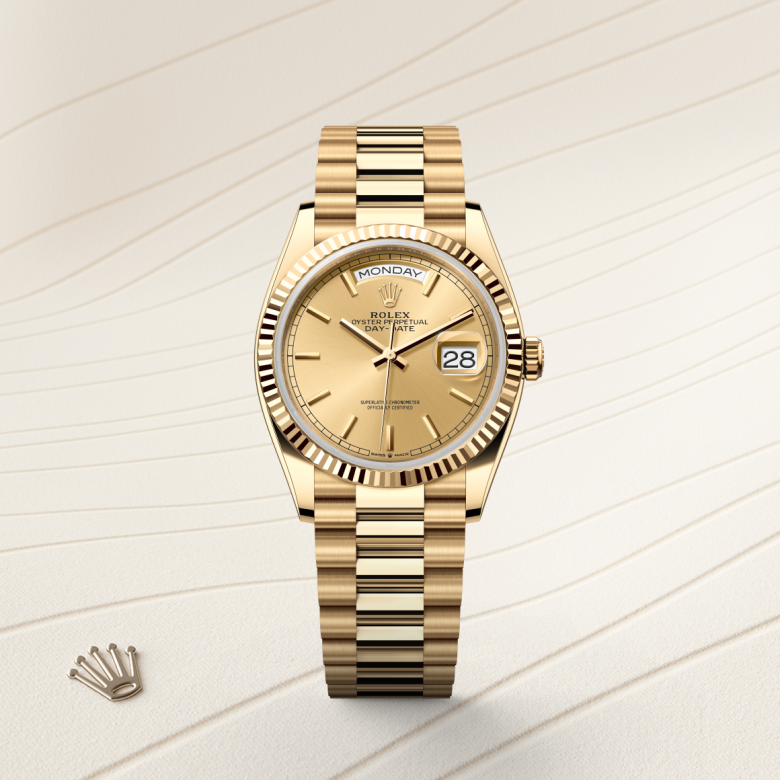 rolex Day-Date in 18 ct yellow gold, M128238-0045 - Global Watch Company (GWC)