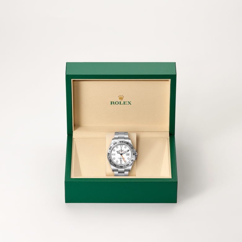rolex Explorer II in Oystersteel, M226570-0001 - Global Watch Company (GWC)