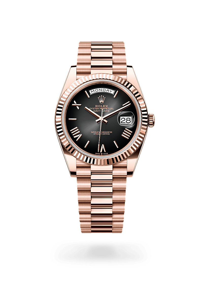 rolex Day-Date in 18 ct Everose gold, M228235-0055 - Global Watch Company (GWC)