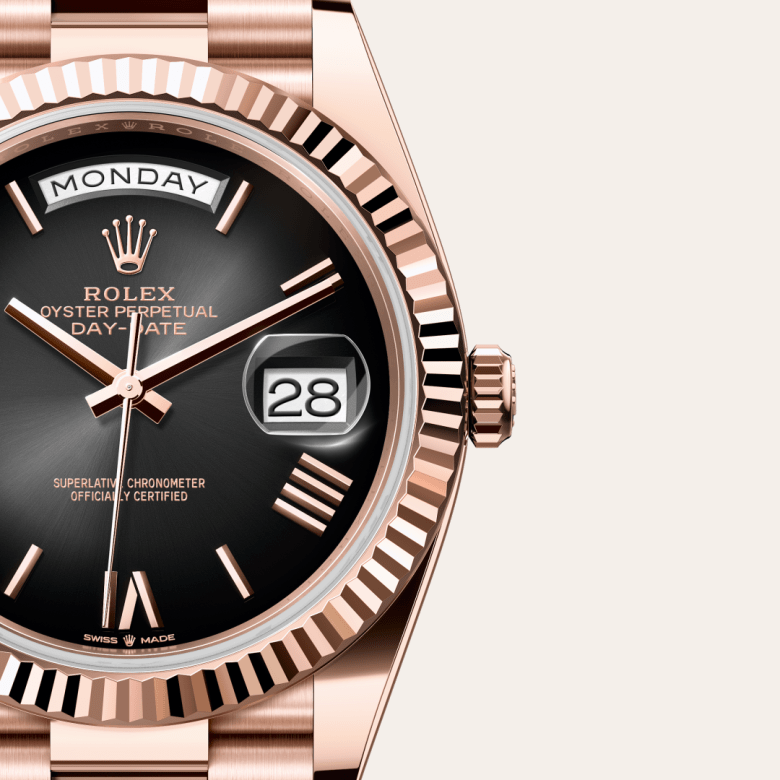rolex Day-Date in 18 ct Everose gold, M228235-0055 - Global Watch Company (GWC)