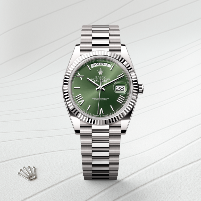 rolex Day-Date in 18 ct white gold, M228239-0033 - Global Watch Company (GWC)