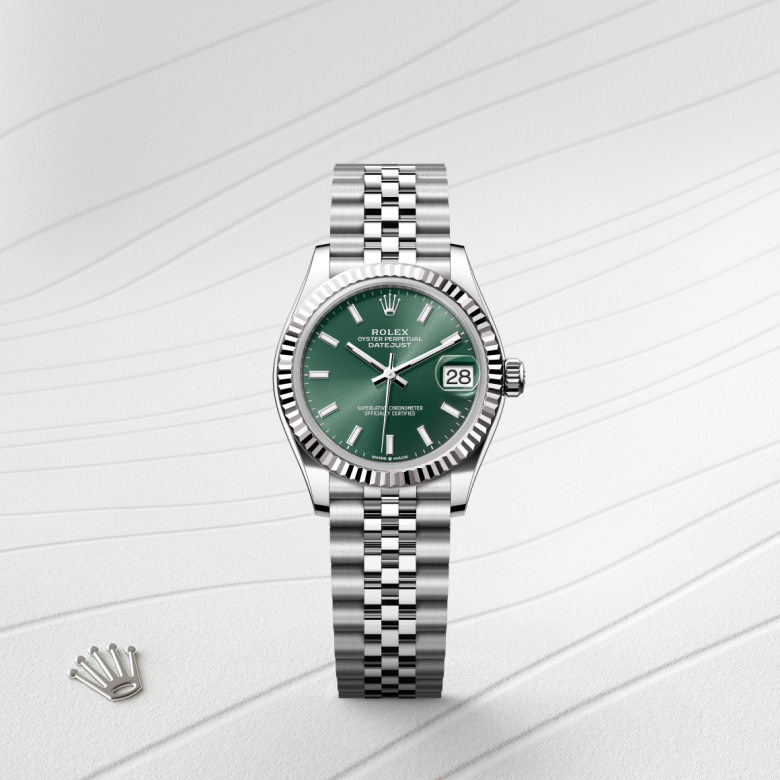 rolex Datejust in White Rolesor - combination of Oystersteel and white gold, M278274-0018 - Global Watch Company (GWC)