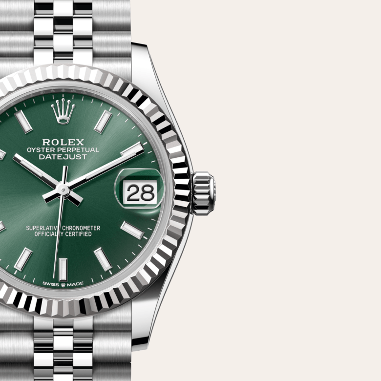 rolex Datejust in White Rolesor - combination of Oystersteel and white gold, M278274-0018 - Global Watch Company (GWC)