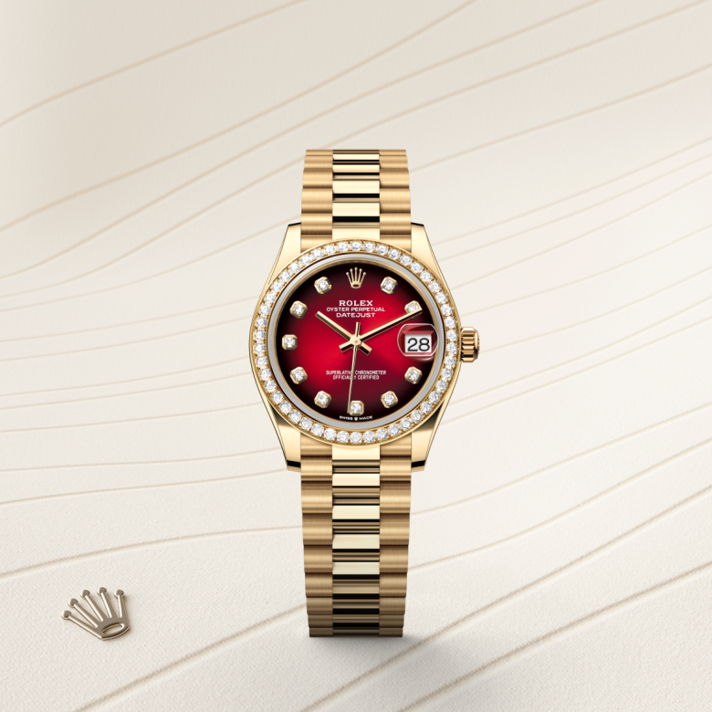 rolex Datejust in 18 ct yellow gold, M278288RBR-0041 - Global Watch Company (GWC)