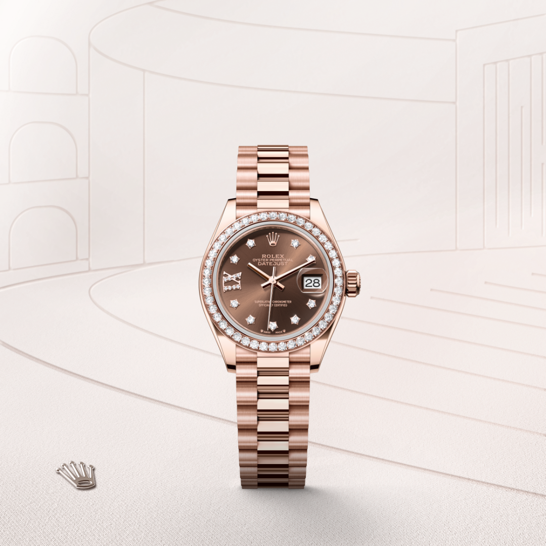 rolex Lady-Datejust in 18 ct Everose gold, M279135RBR-0001 - Global Watch Company (GWC)