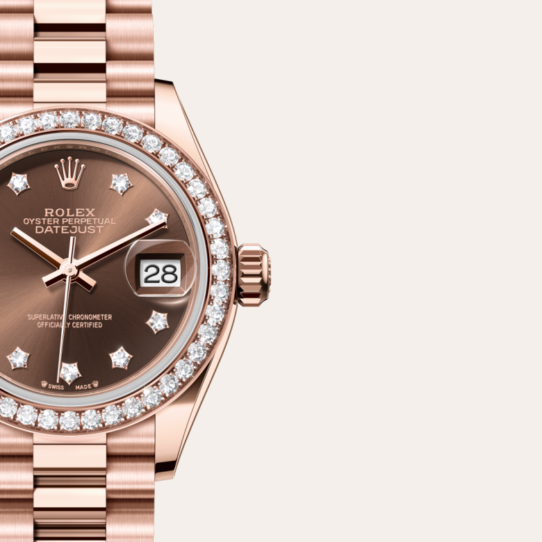 rolex Lady-Datejust in 18 ct Everose gold, M279135RBR-0001 - Global Watch Company (GWC)