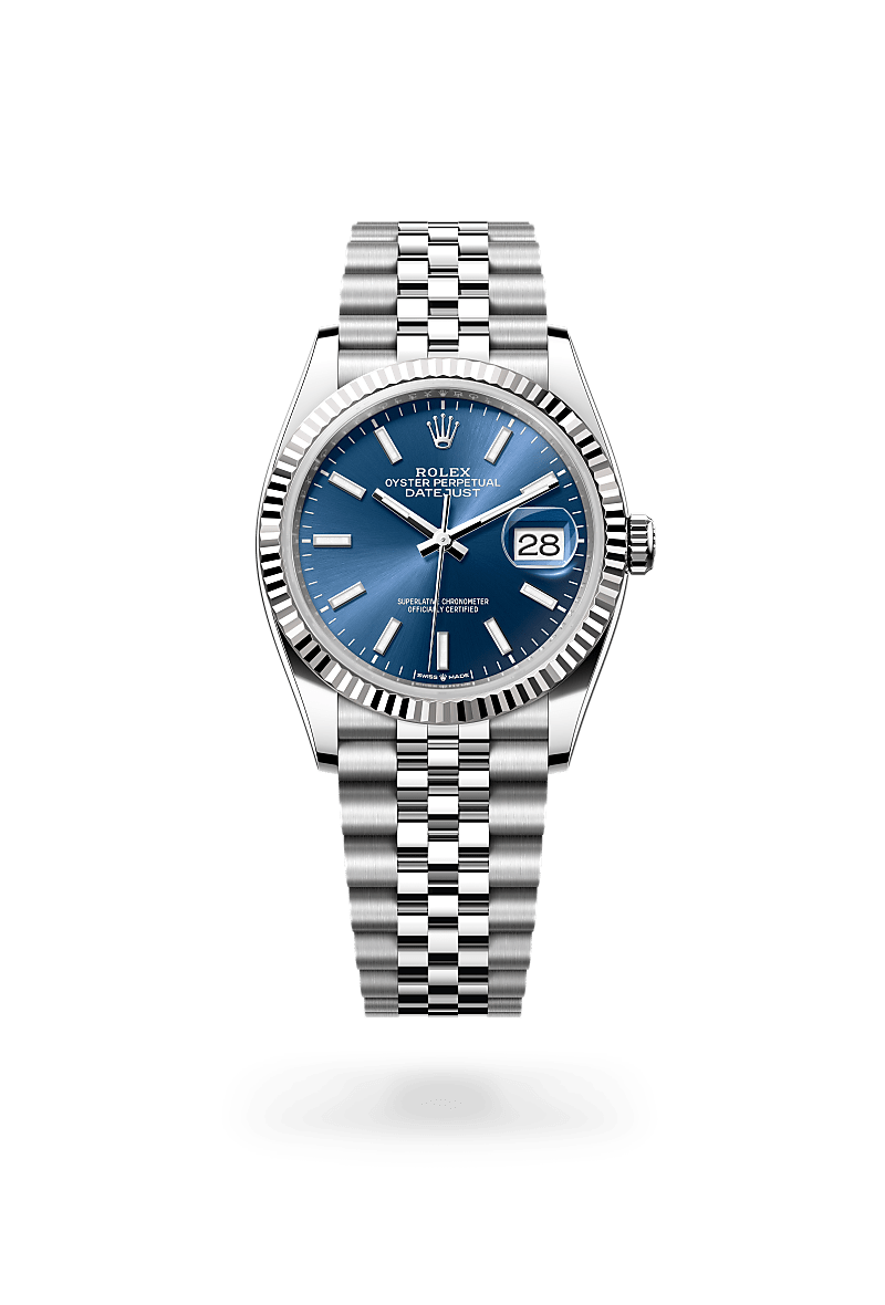 rolex Datejust in White Rolesor - combination of Oystersteel and white gold, M126234-0017 - Global Watch Company (GWC)