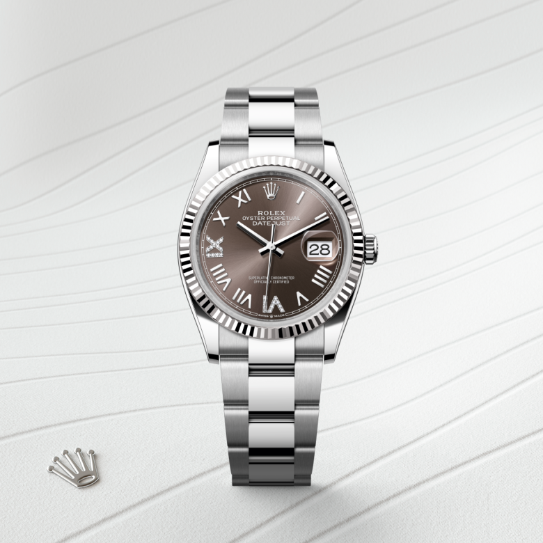 rolex Datejust in White Rolesor - combination of Oystersteel and white gold, M126234-0072 - Global Watch Company (GWC)