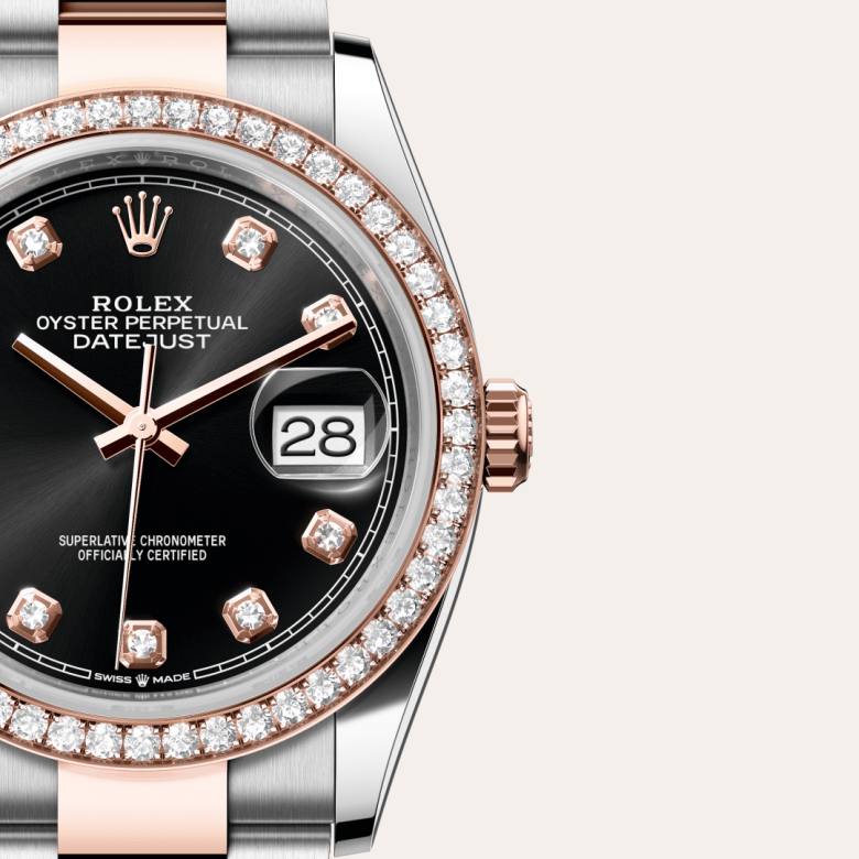 rolex Datejust in Everose Rolesor - combination of Oystersteel and Everose gold, M126281RBR-0008 - Global Watch Company (GWC)