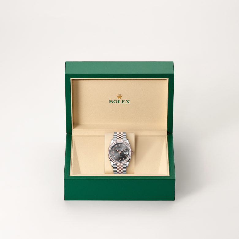 rolex Datejust in Everose Rolesor - combination of Oystersteel and Everose gold, M126281RBR-0035 - Global Watch Company (GWC)