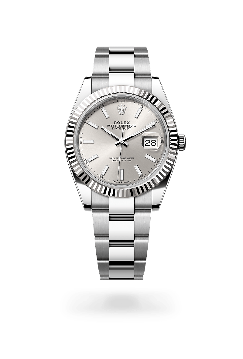 rolex Datejust in White Rolesor - combination of Oystersteel and white gold, M126334-0003 - Global Watch Company (GWC)
