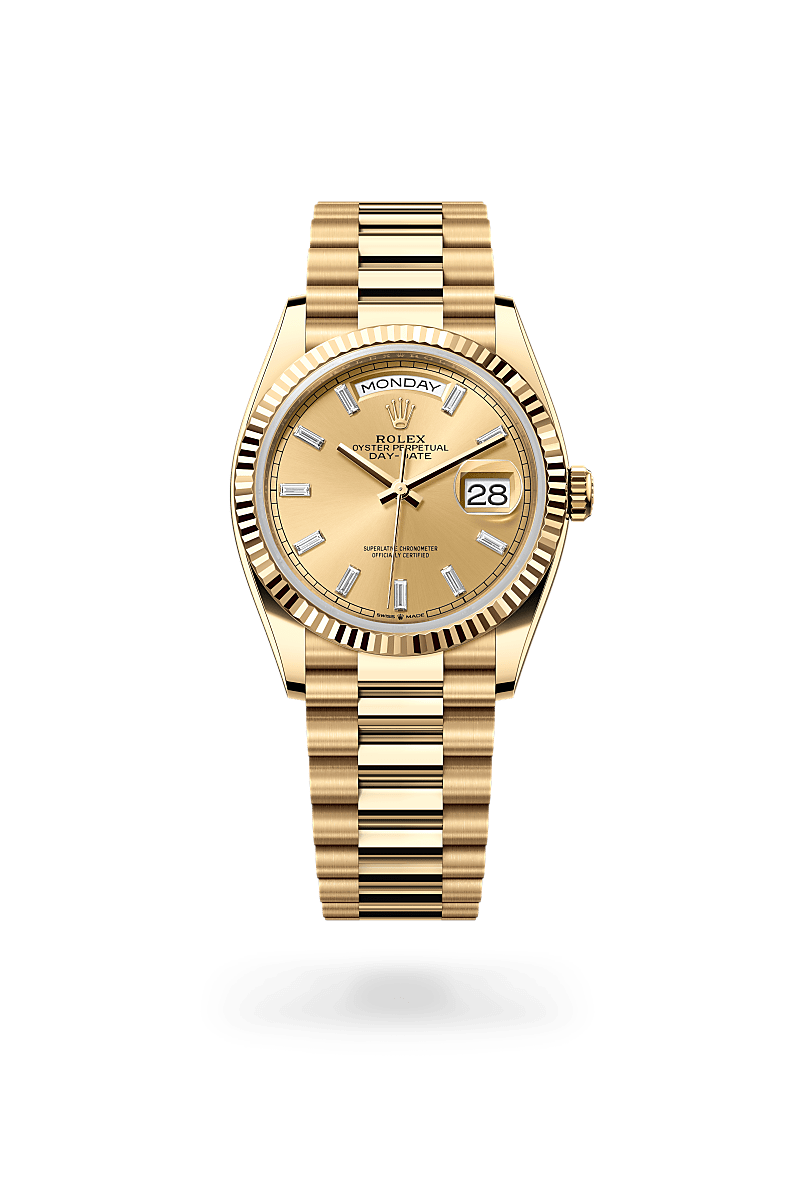 rolex Day-Date in 18 ct yellow gold, M128238-0132 - Global Watch Company (GWC)