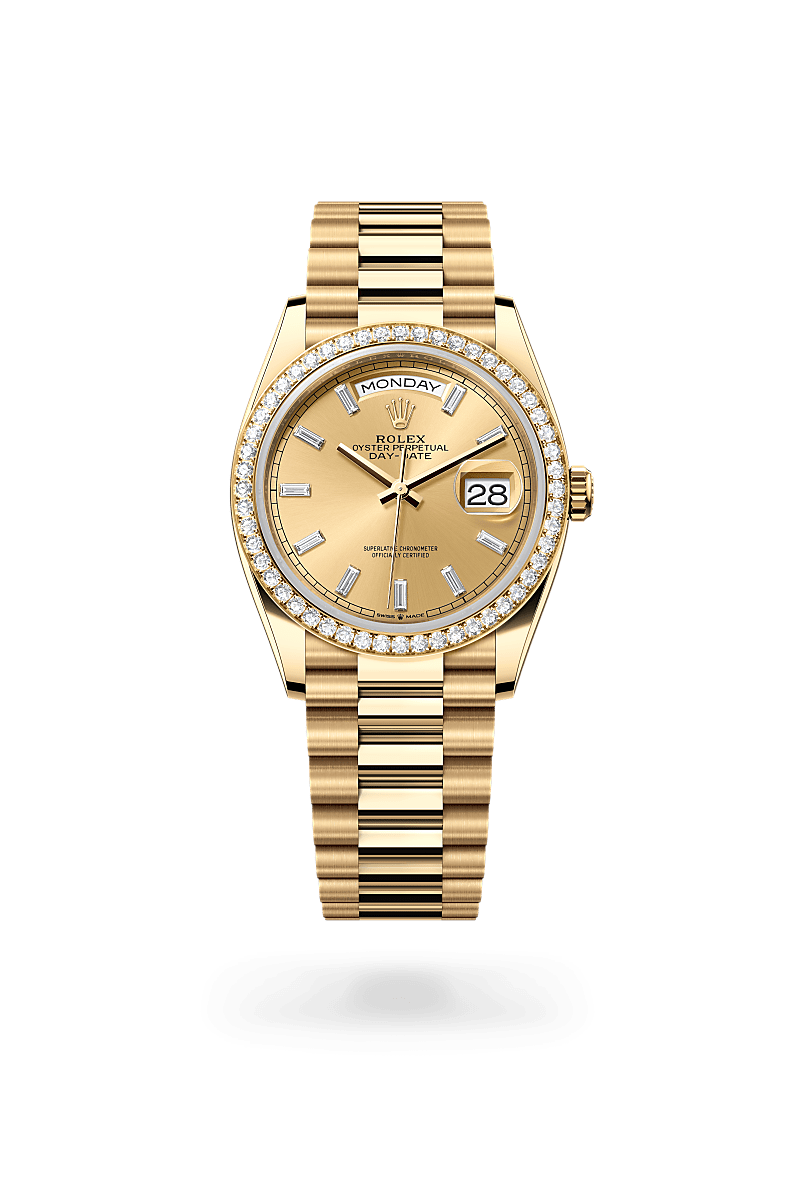 rolex Day-Date in 18 ct yellow gold, M128348RBR-0080 - Global Watch Company (GWC)