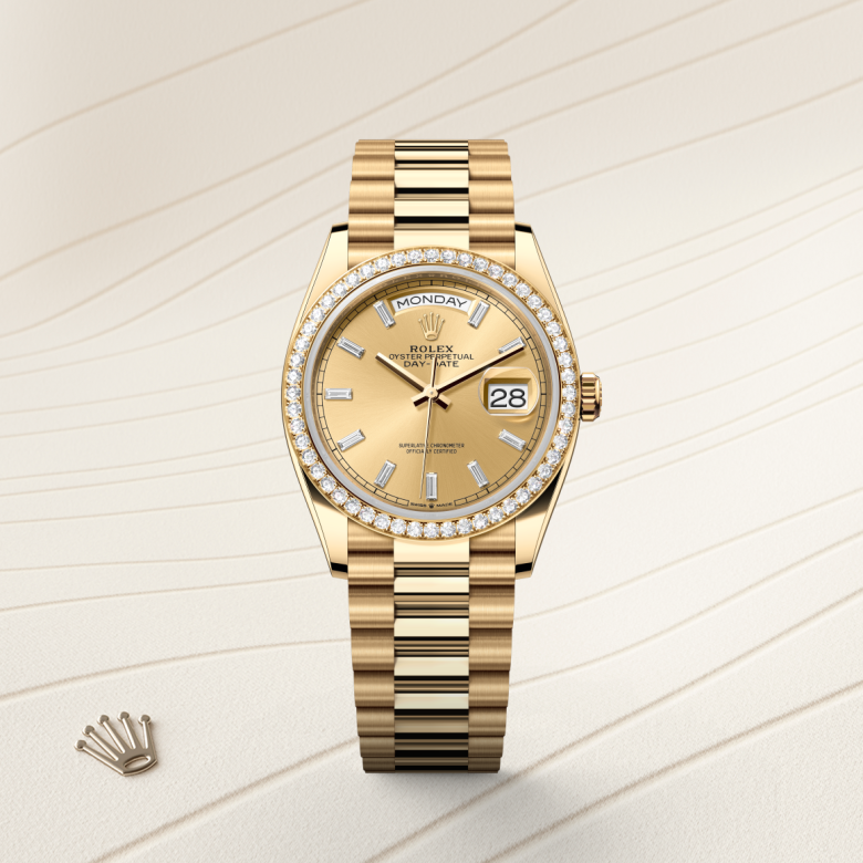 rolex Day-Date in 18 ct yellow gold, M128348RBR-0080 - Global Watch Company (GWC)