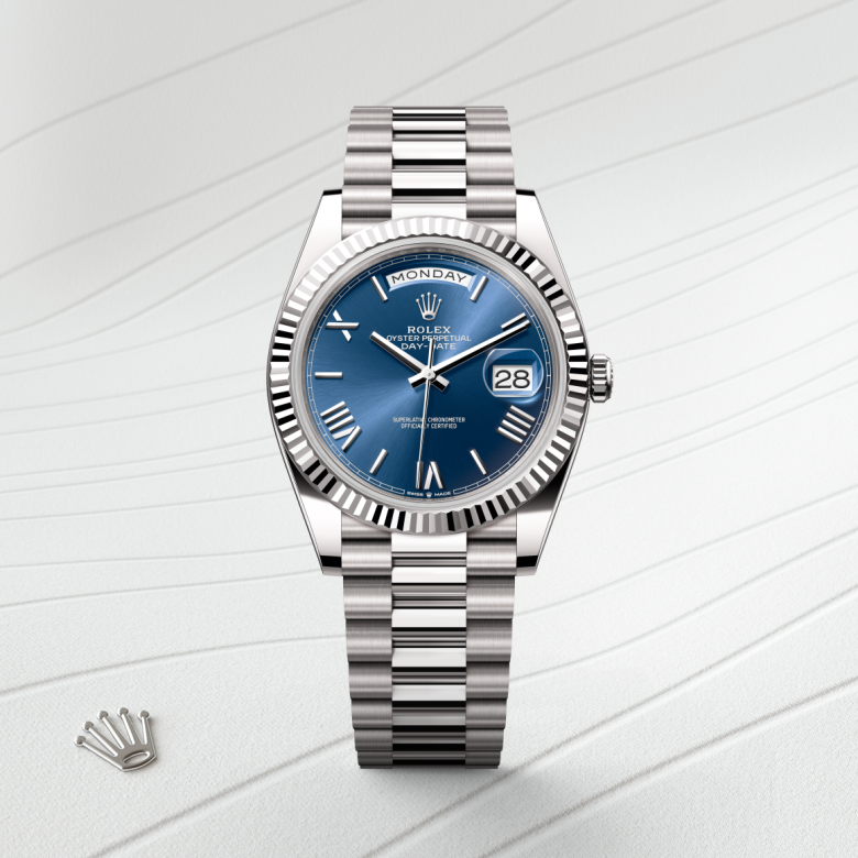 rolex Day-Date in 18 ct white gold, M228239-0007 - Global Watch Company (GWC)