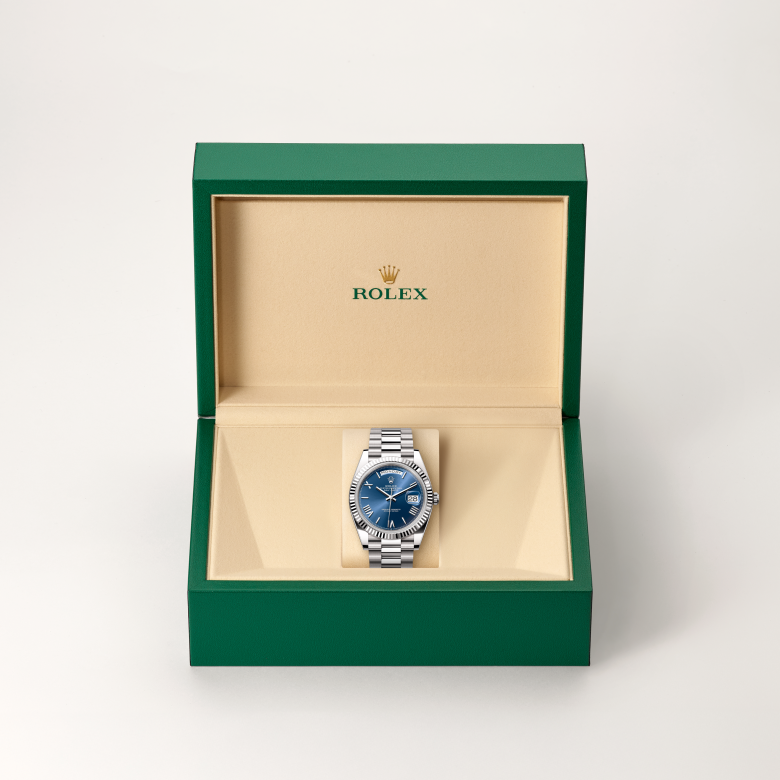 rolex Day-Date in 18 ct white gold, M228239-0007 - Global Watch Company (GWC)