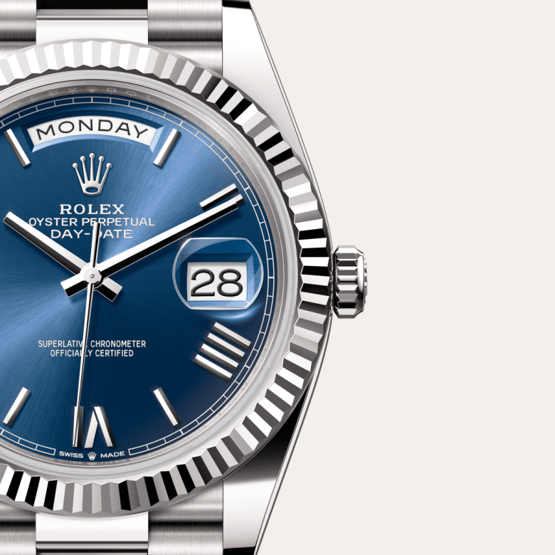 rolex Day-Date in 18 ct white gold, M228239-0007 - Global Watch Company (GWC)